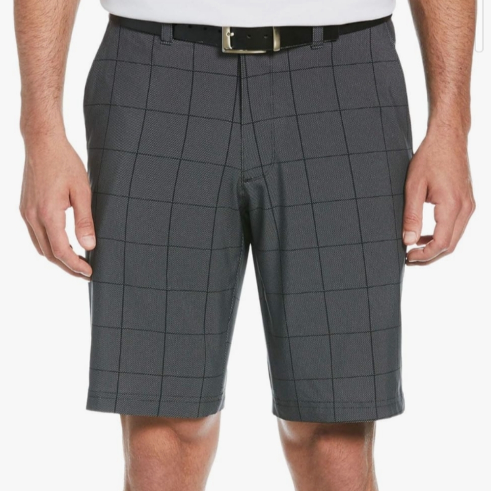 PGA Tour Active Waistband Golf Shorts Grey Black Men Size 36